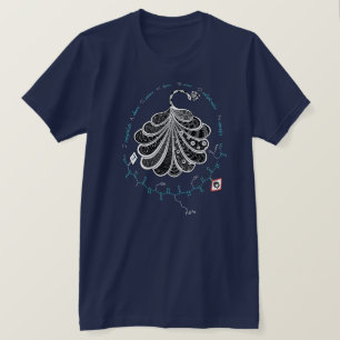 JACKSON-Peptid, Pfau mit individuellem Text, dunke T-Shirt