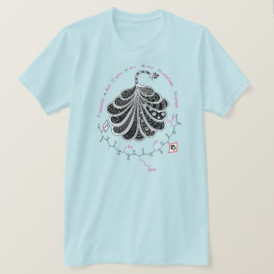 JACKSON-Peptid, Pfau mit individuellem Text, hell T-Shirt