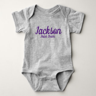 Jackson Polar Bears Baby Bodysuit Strampler