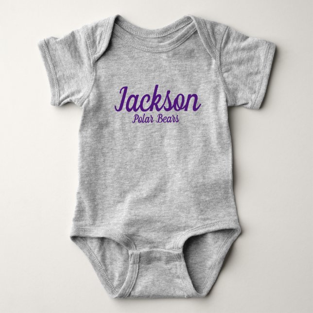 Jackson Polar Bears Baby Bodysuit Strampler (Vorderseite)