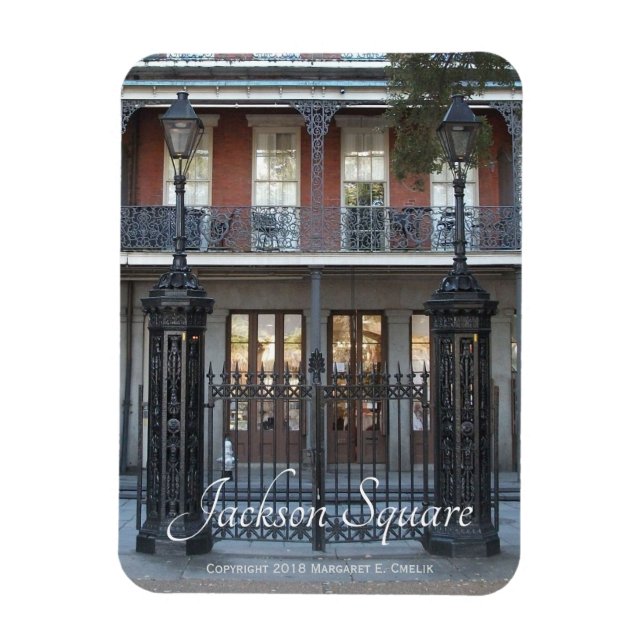 Jackson Square Gate, New Orleans, französisches Vi Magnet (Vertikal)