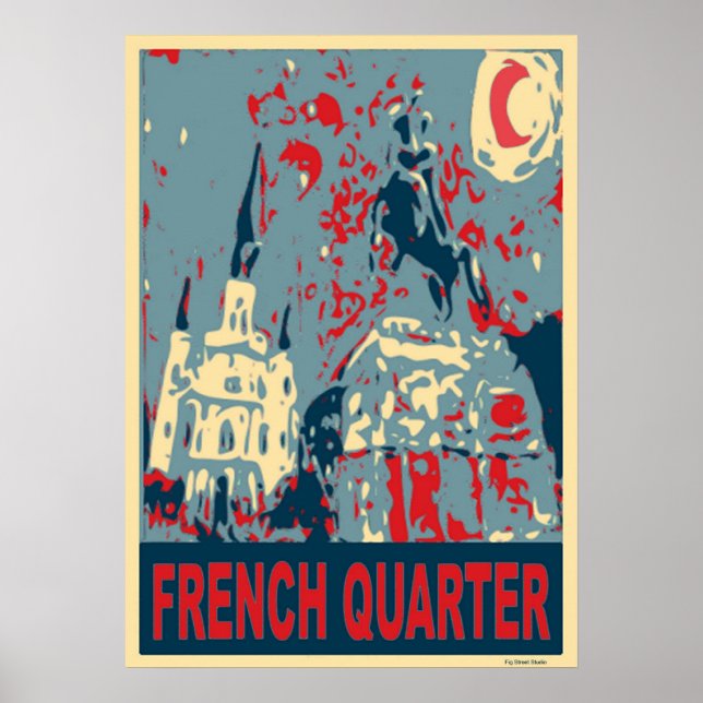 Jackson Square in Blue Poster (Vorne)