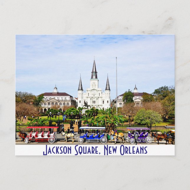 Jackson Square in New Orleans, Louisiana Postkarte (Vorderseite)