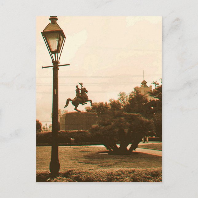 Jackson Square in Rain, New Orleans Postkarte (Vorderseite)