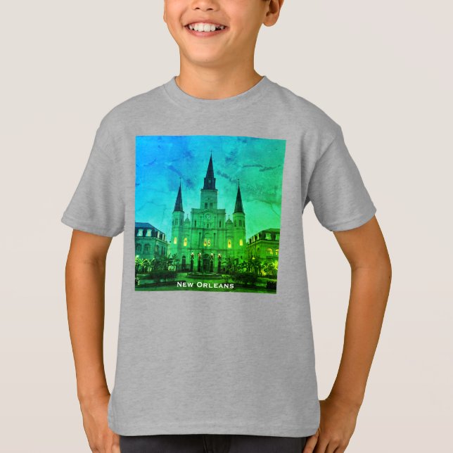 Jackson Square, New Orleans, Kathedrale T-Shirt (Vorderseite)