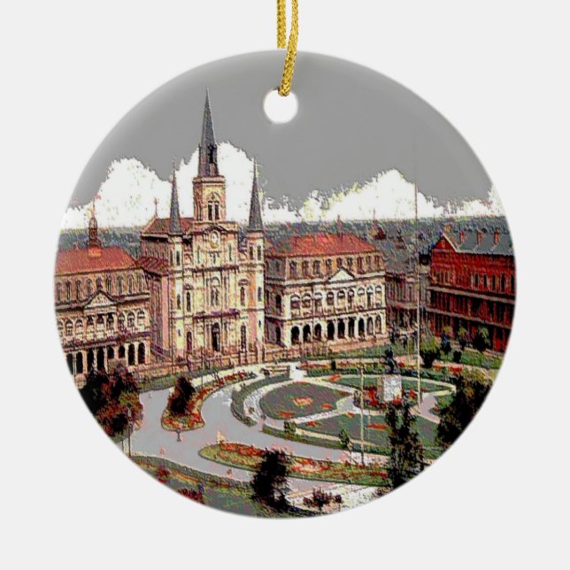 Jackson Square New Orleans Keramikornament (Vorne)