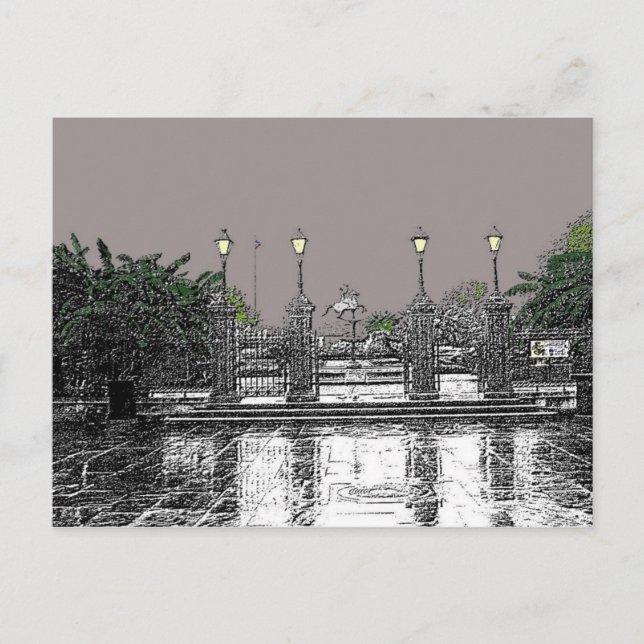 Jackson Square New Orleans Postkarte (Vorderseite)