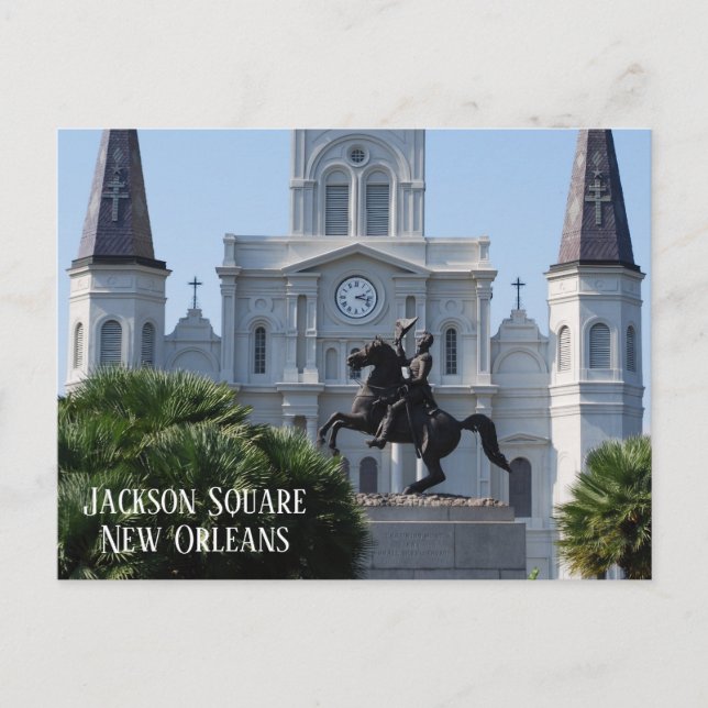 Jackson Square New Orleans Postkarte (Vorderseite)