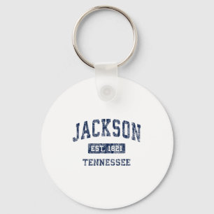 Jackson Tennessee Tn Vintage Etablierte Sport De Schlüsselanhänger