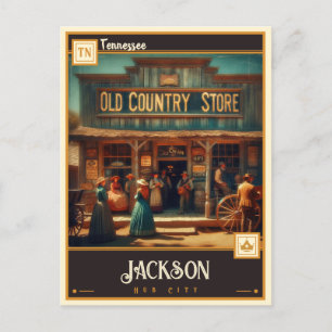 Jackson, Tennessee VINTAG Postkarte