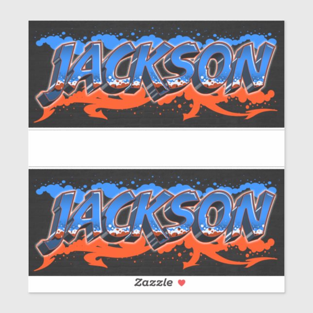Jackson Vorname Name Graffiti Aufkleber Sticker (Blatt)