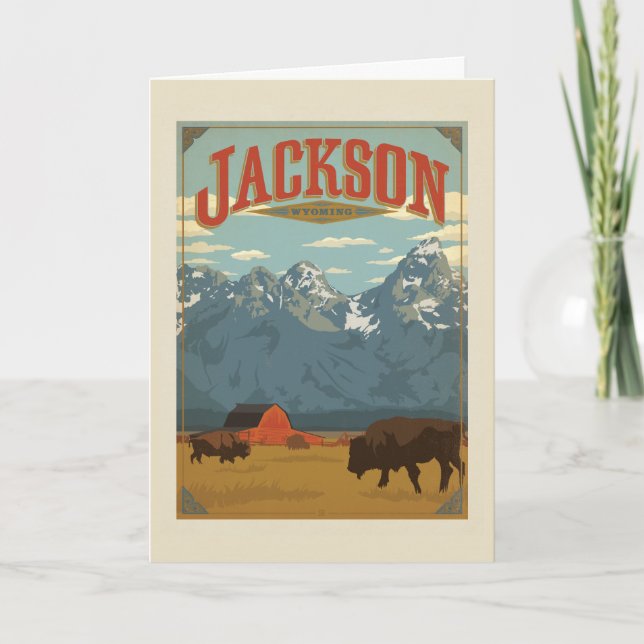 Jackson | Wyoming Karte (Vorderseite)