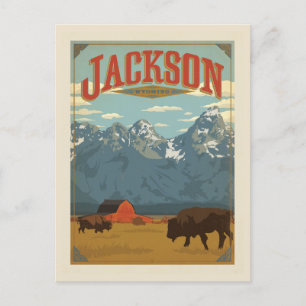 Jackson   Wyoming Postkarte