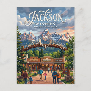 Jackson, Wyoming Postkarte