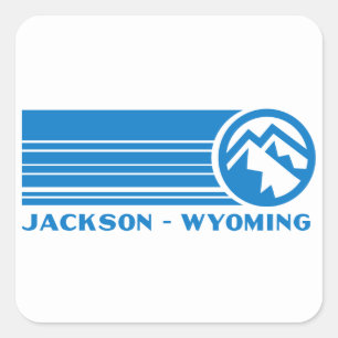 Jackson Wyoming Quadratischer Aufkleber