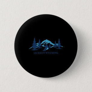 Jackson Wyoming Ski Resort Skifahrer Button