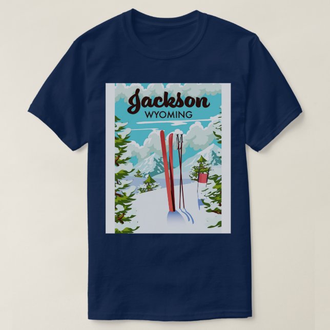 Jackson Wyoming Skipposter T-Shirt (Design vorne)