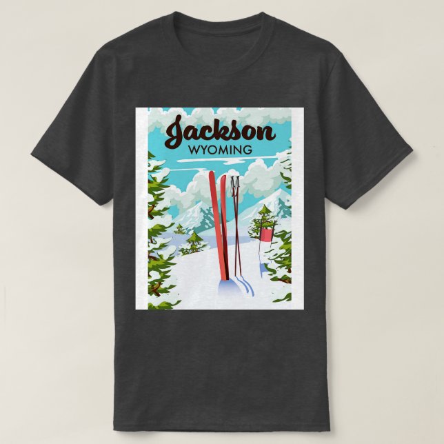 Jackson Wyoming Skipposter T-Shirt (Design vorne)