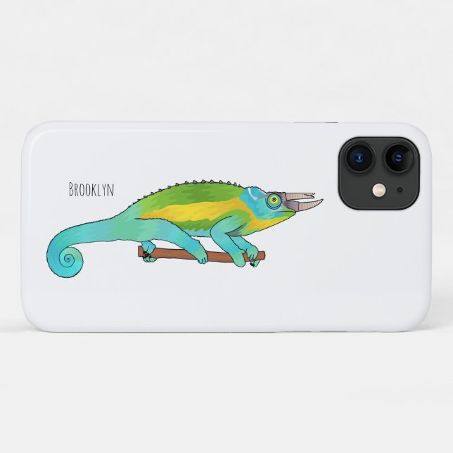 Jacksons Chamäleon-Cartoon-Abbildung Case-Mate iPhone Hülle (Rückseite (Horizontal))