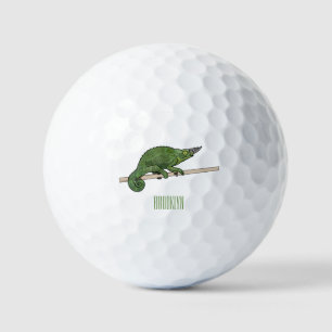 Jacksons Chamäleon-Cartoon-Abbildung Golfball