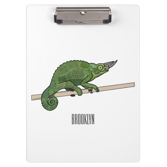 Jacksons Chamäleon-Cartoon-Abbildung Klemmbrett (Vorderseite)