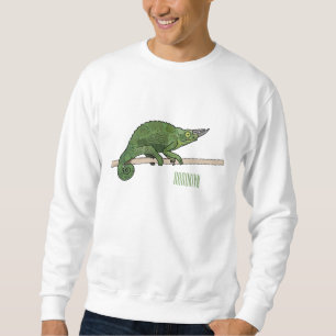 Jacksons Chamäleon-Cartoon-Abbildung Sweatshirt