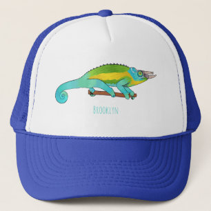 Jackson's chameleon cartoon illustration truckerkappe
