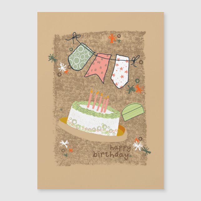 Jacksons Geburtstag Magneteinladung (Vorderseite)