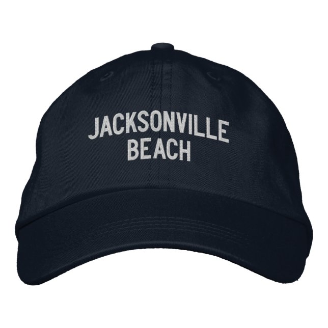 Jacksonville Beach bestickt Baseballhut Bestickte Baseballkappe (Vorderseite)
