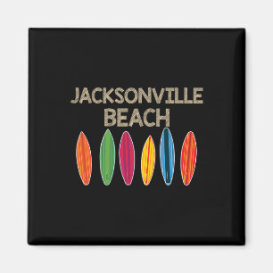 Jacksonville Beach Familienurlaub-Shirt Florida  Magnet