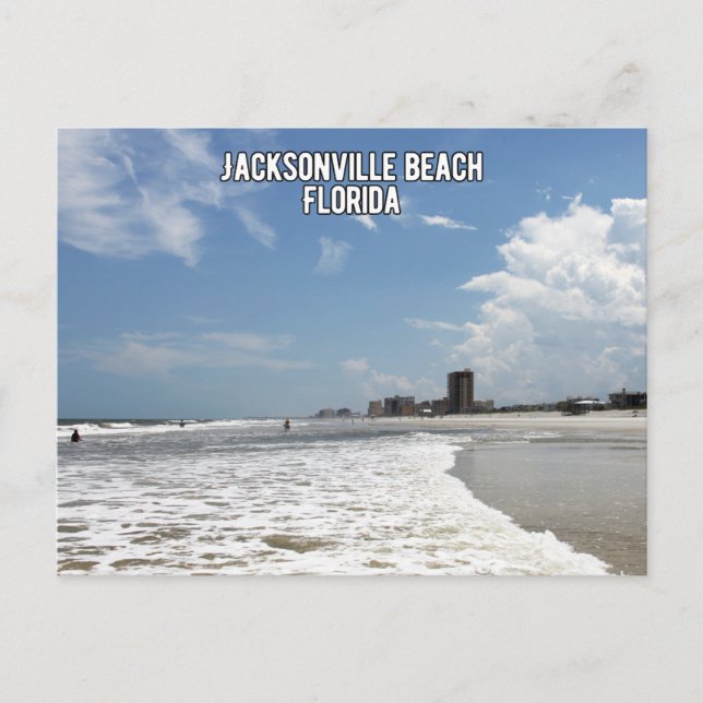 Jacksonville Beach Florida Feiertagspostkarte (Vorderseite)