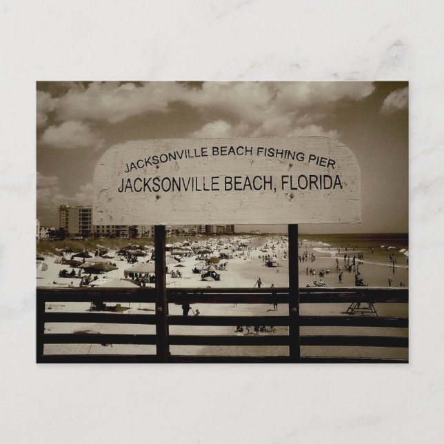 Jacksonville Beach, Florida Postkarte (Vorderseite)