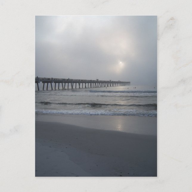 Jacksonville Beach, Florida. Sunrise/Nebel Postkar Postkarte (Vorderseite)