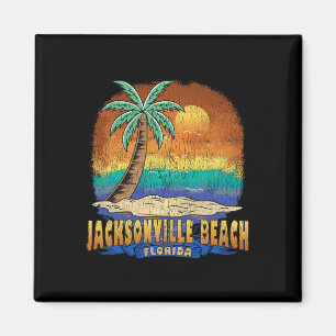 Jacksonville Beach Florida Vintag Distressive Souv Magnet