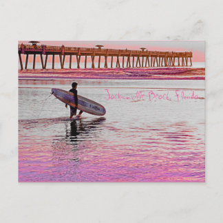 Jacksonville Beach Surfer Postkarte