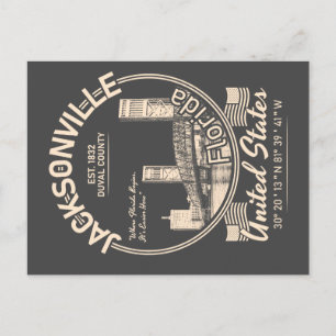 JACKSONVILLE CITY - FLORIDA VINTAG POSTKARTE