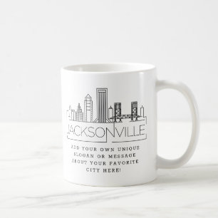 Jacksonville   Designated City Skyline Custom Slog Kaffeetasse