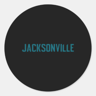 Jacksonville Duval Jaguars Aquamarin Text Runder Aufkleber