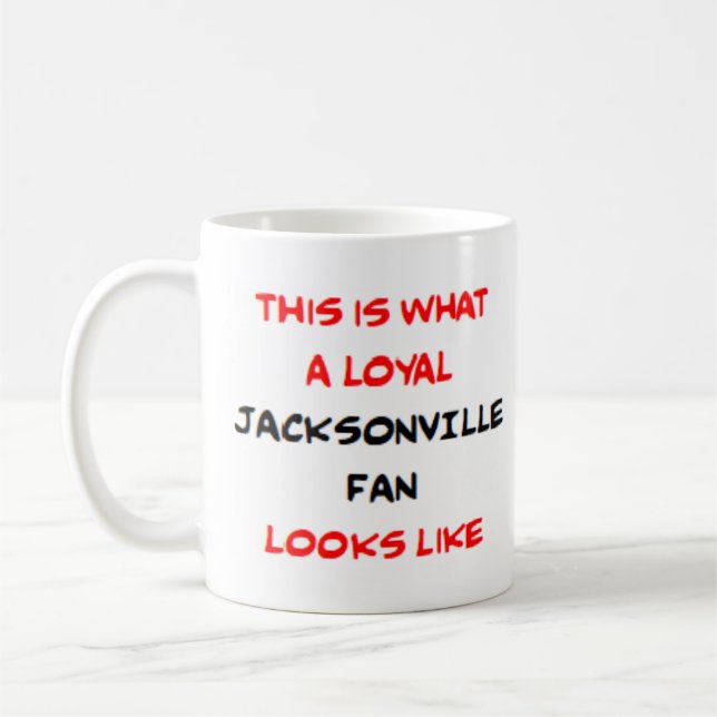 Jacksonville-Fan, treu Kaffeetasse (Links)