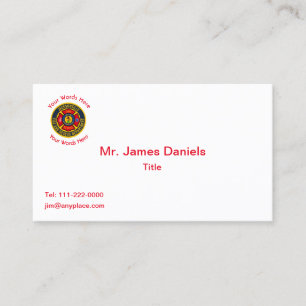Jacksonville Fire Rescue Emblem Business Card Visitenkarte