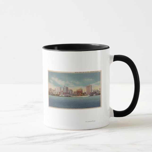 Jacksonville, FL - View Water Front & Skyline Tasse (Rechts)