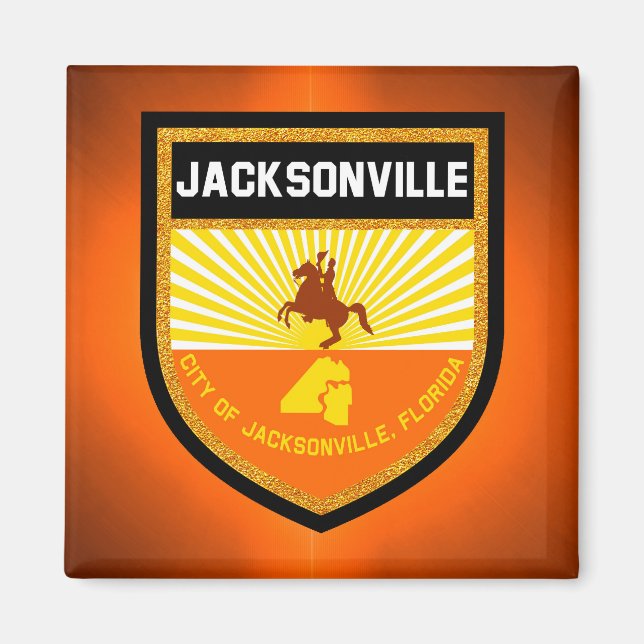 Jacksonville Flag Magnet (Vorne)