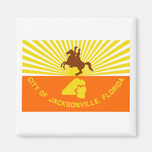 Jacksonville Flag Magnet