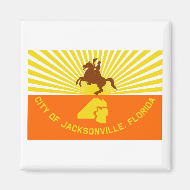 Jacksonville Flag Magnet (Vorne)