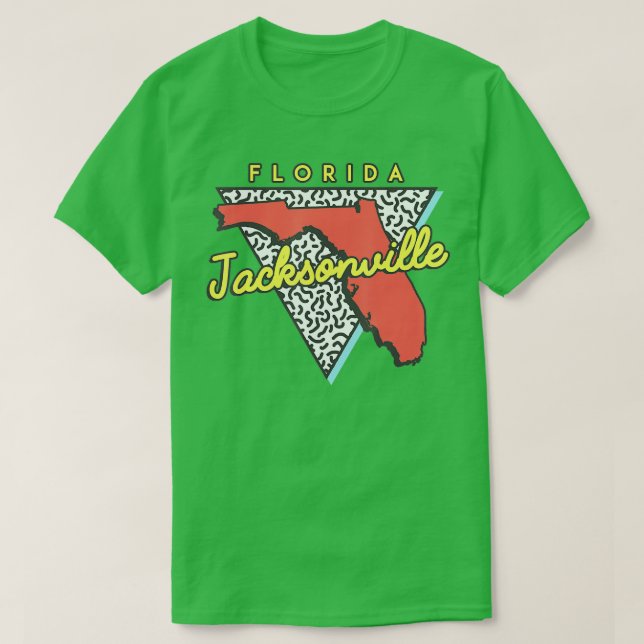Jacksonville Florida 80er Design Souvenirs T-Shirt (Design vorne)