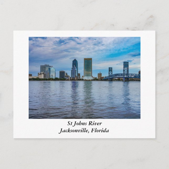 Jacksonville Florida Abend Postkarte (Vorderseite)