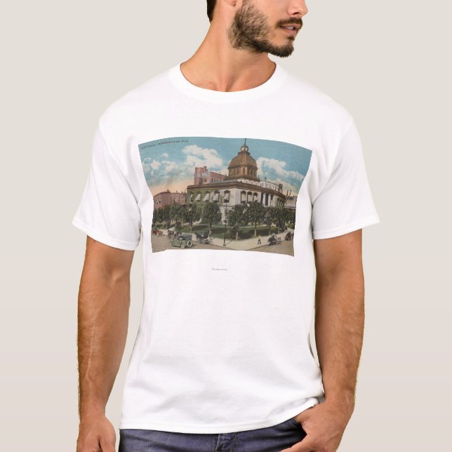 Jacksonville, Florida - Außenansicht der Stadt T-Shirt (Vorderseite)