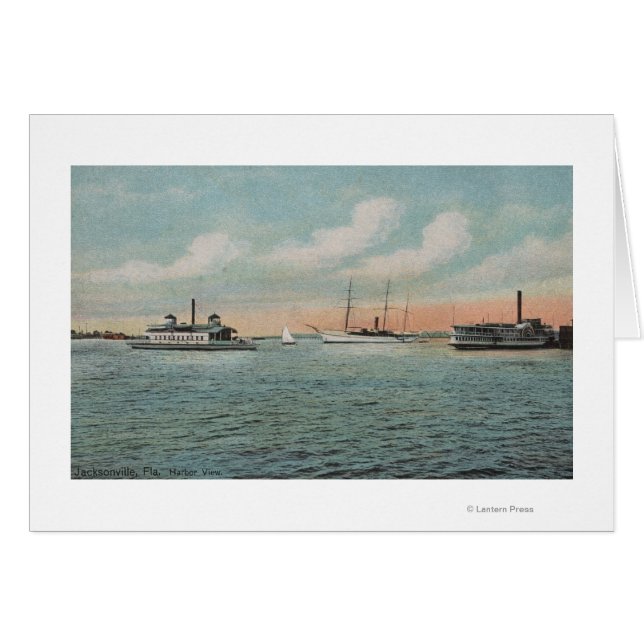Jacksonville, Florida - Aussicht auf Hafen mit Boo (Vorderseite (Horizontal))