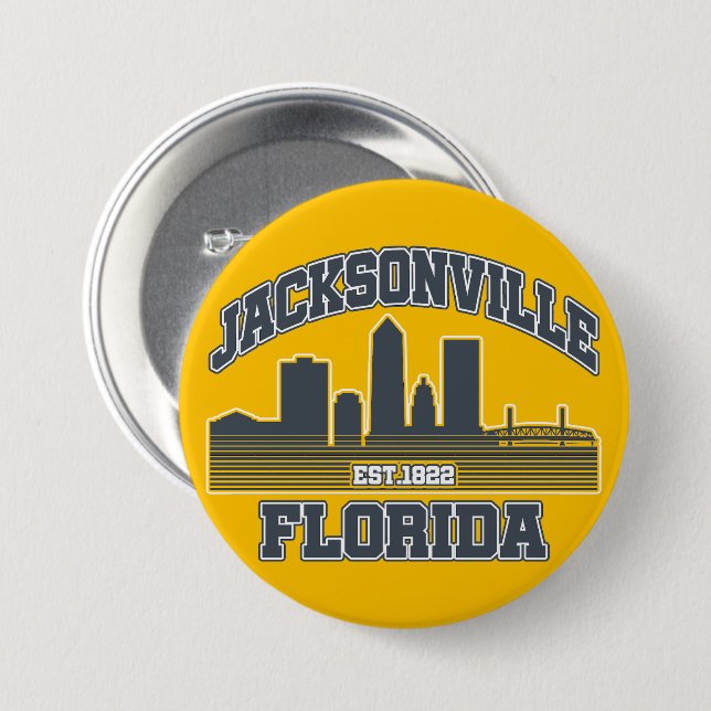 Jacksonville, Florida Button (Vorne & Hinten)