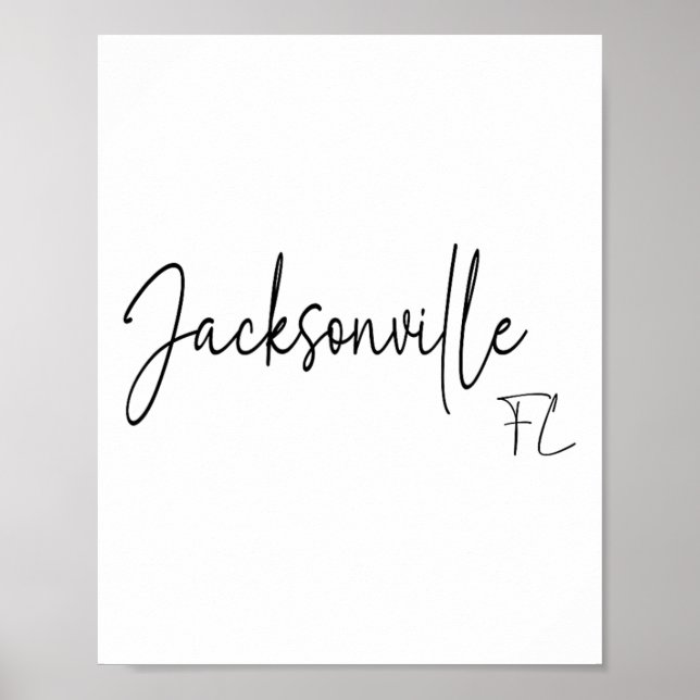 Jacksonville Florida Ca Retro Poster (Vorne)